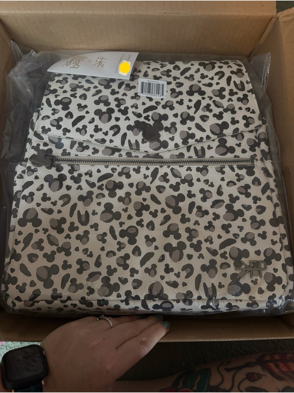 RETIRED Freshly Picked Mickey Leopard Classic Diaper Bag